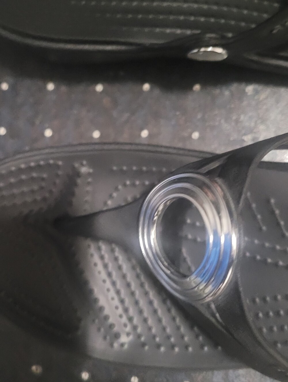 NWD Crocs Black Thong Sandals with Silver Accent - Picture 4 of 5
